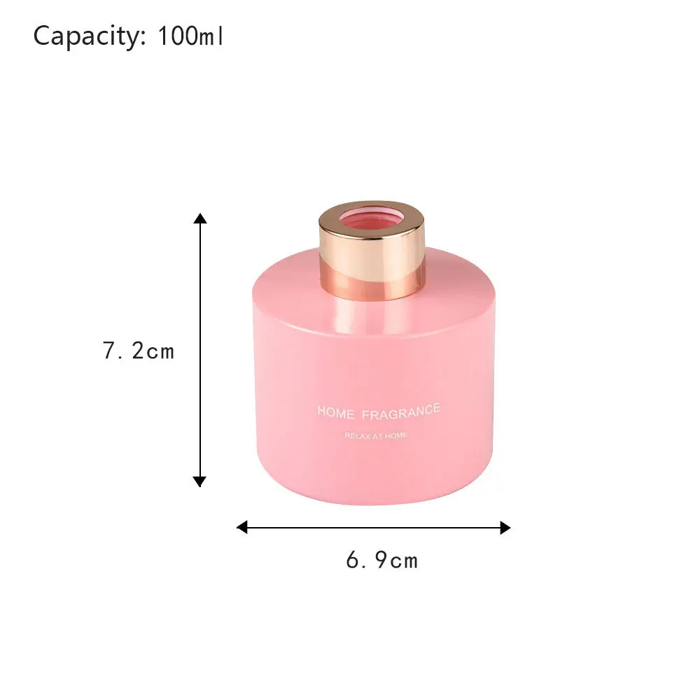 Wholesale Round Reed Diffuser Glass Aroma Perfume Bottle-V