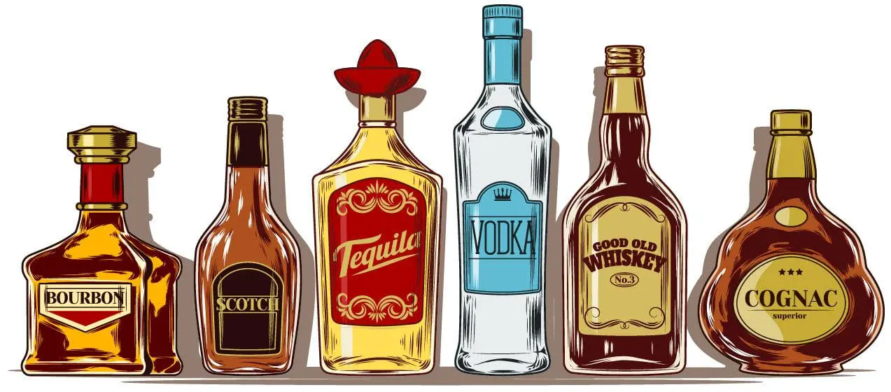 Whisky bottles