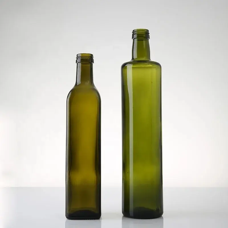 Manufacture Green Brown Olive Oil Bottle With Screw cap (3).jpg