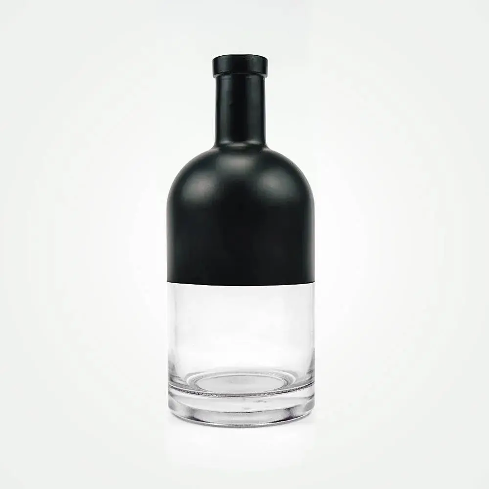 Custom Transparent Round Blank Brandy Gin Tequila Vodka Glass Bottle (2).jpg